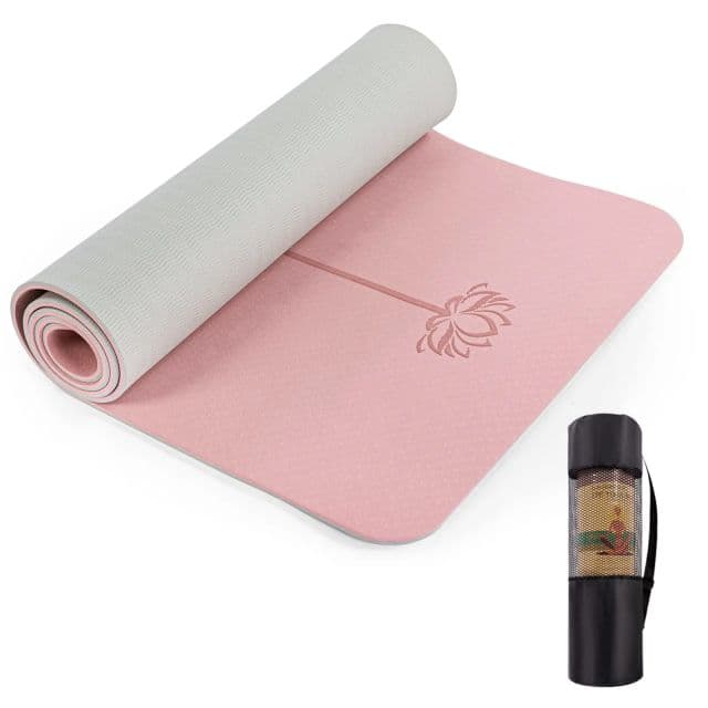 UMINEUX Yoga Minderi - Parfait Pembe ve Gri 72"x24"x1/3"