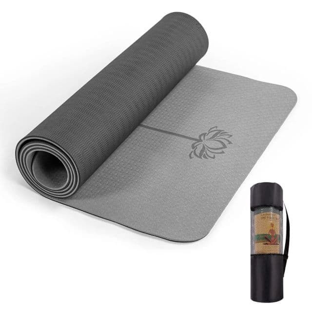UMINEUX Yoga Minderi - Glacier  Gri ve Jet Siyah 72"x24"x1/3"