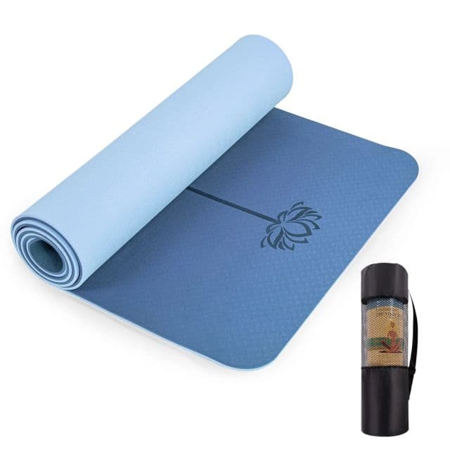 UMINEUX Yoga Minderi - Gerçek Lacivert ve Açık Mavi 72"x24"x1/3"