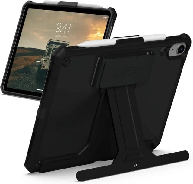 UAG iPad 10.9” 10. Nesil 2022 Ayarlanabilir Standlı Kılıf - Scout Hand Strap - Black