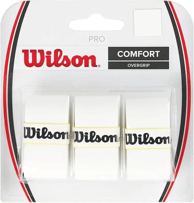 WILSON Pro Overgrip Tenis Raket Sapları - 3'lü Paket - Beyaz