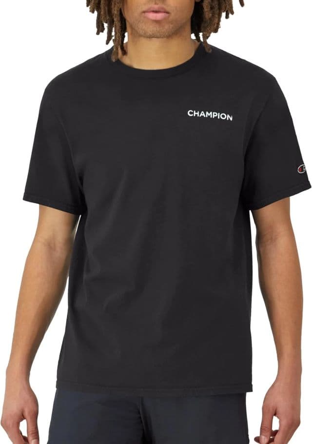 Champion Erkek Classic Tişört - Black Tonal Script X-Large Standard