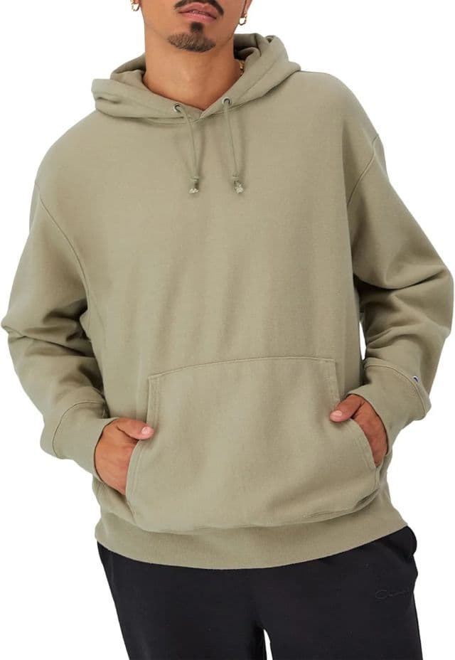 Champion Erkek Ters Dokuma Kapüşonlu Hoodie - M Washed Khaki