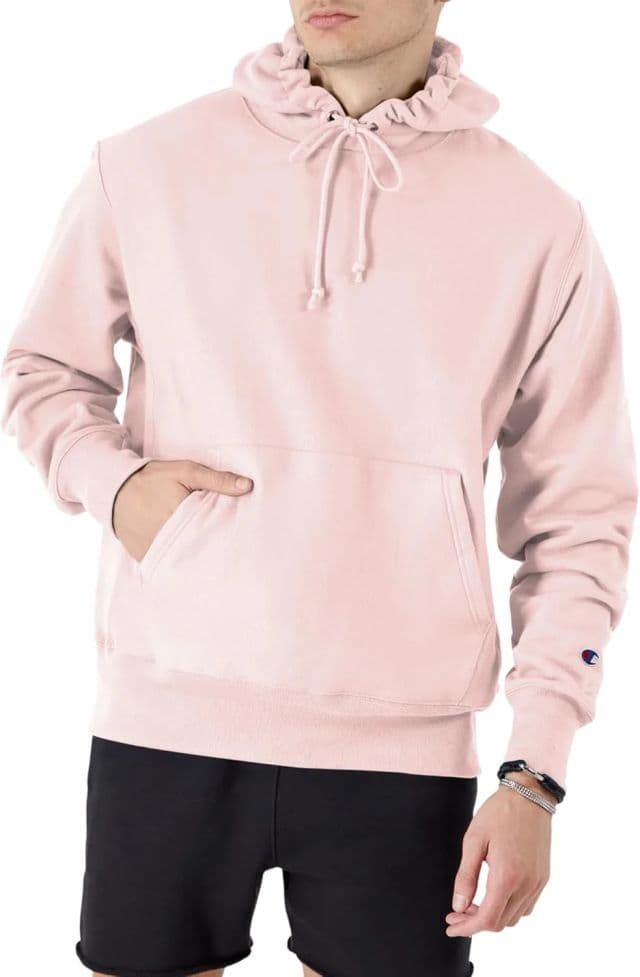 Champion Erkek Ters Dokuma Kapüşonlu Hoodie - S Primer Pink