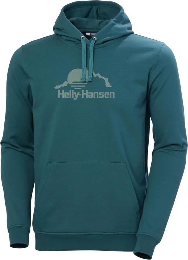 Helly Hansen Erkek Nord Graphic Pull Over Hoodie  - Dark Creek L