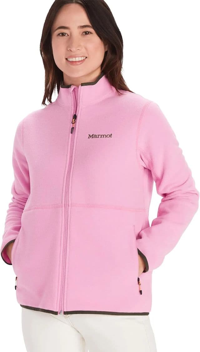 MARMOT Kadın Rocklin Polar Katmanlı Tam Fermuarlı Ceket - Pembe S