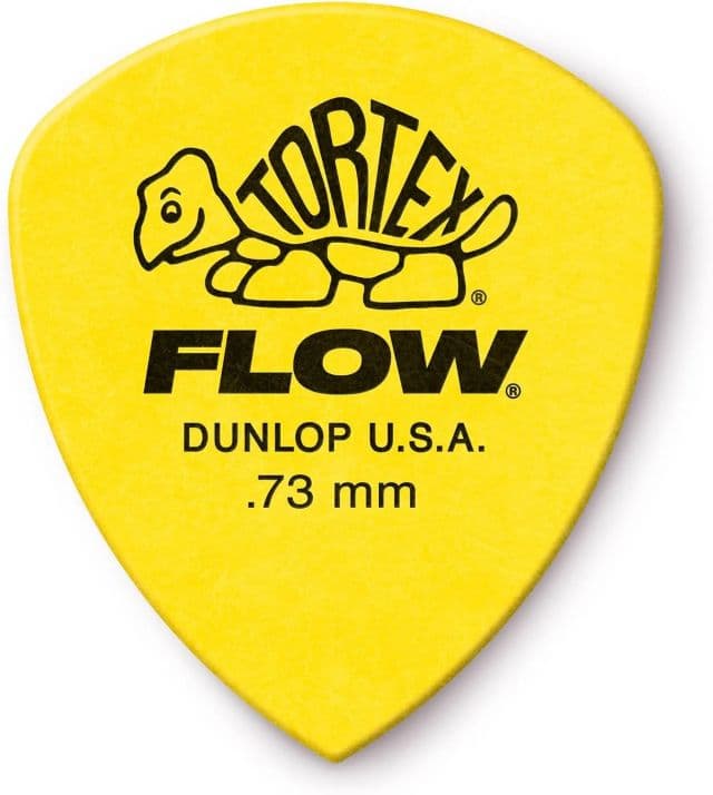 Dunlop Tortex Flow Standard Pena - .73mm Yellow 12 Pack