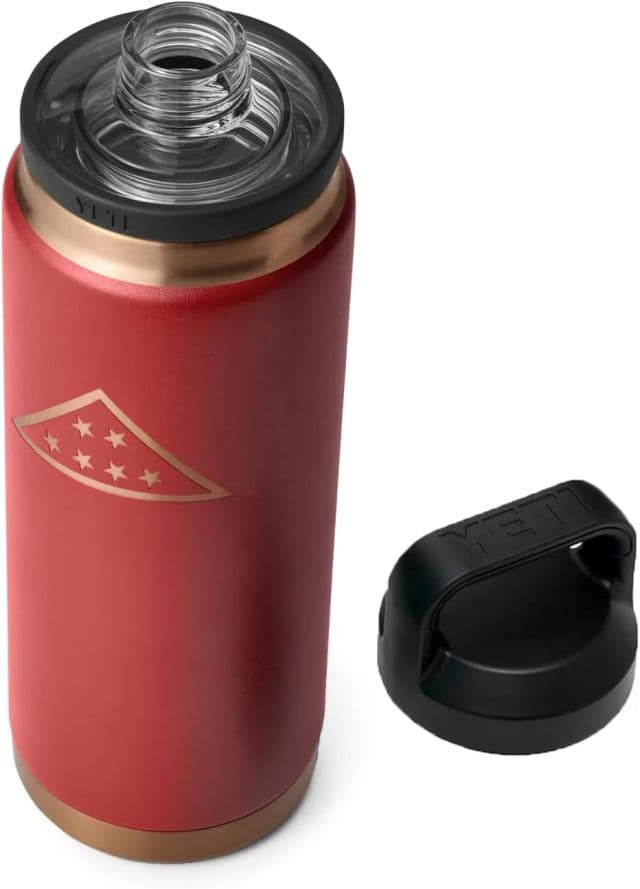 YETI Rambler Yalıtımlı Şişe - 0.76 L - Logolu Bordo