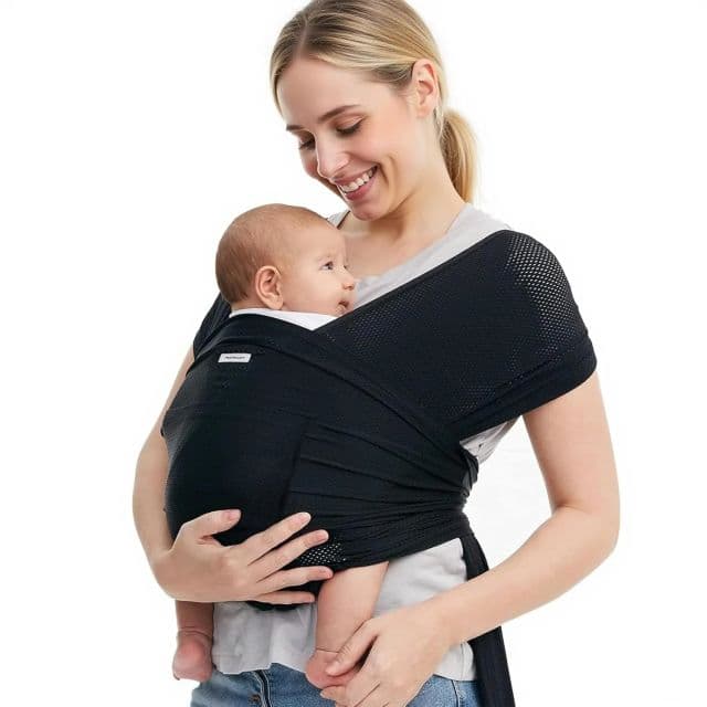 Momcozy Bebek Şal Taşıyıcı - Air Mesh-Black