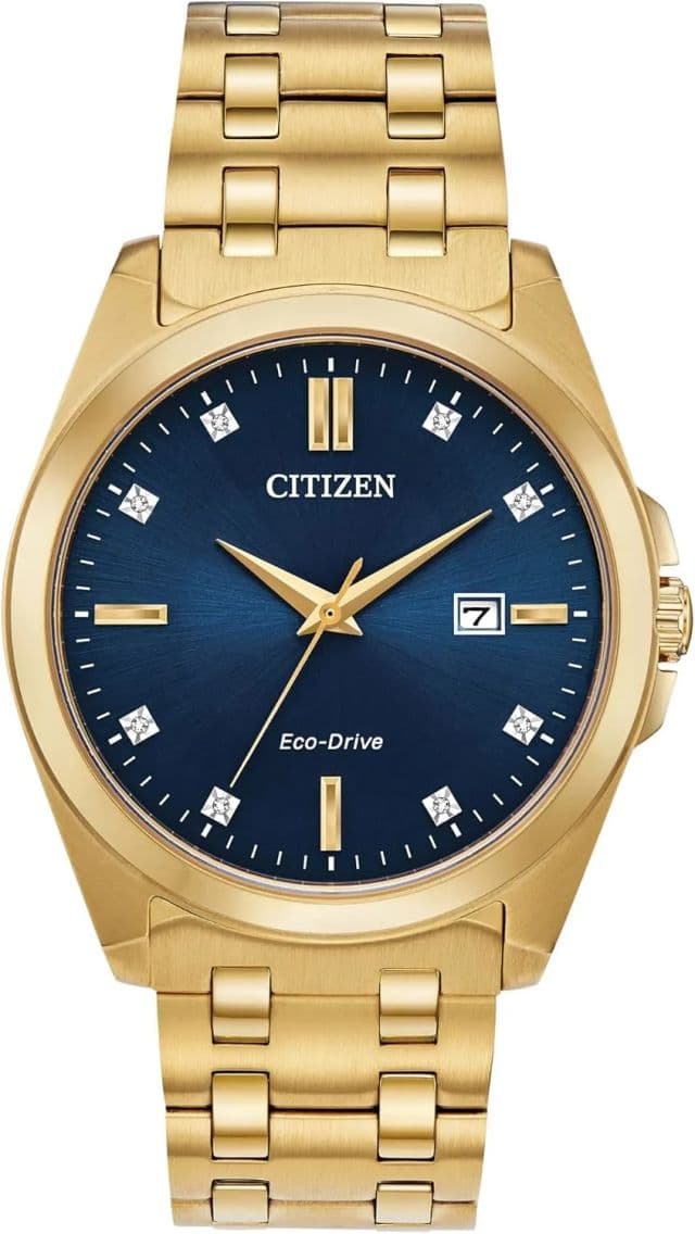 Citizen Erkek Klasik Peyton Eco Drive Saat BM7100-59H -  Gold/Mavi Kadran