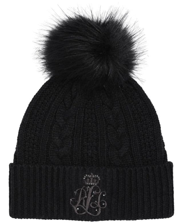 Lauren Ralph Lauren Direkt Nakışlı Ponponlu Bere - Black ONE SIZE