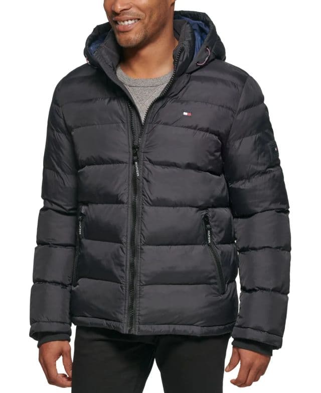 Tommy Hilfiger Erkek Quilted Şişme Mont - Siyah L