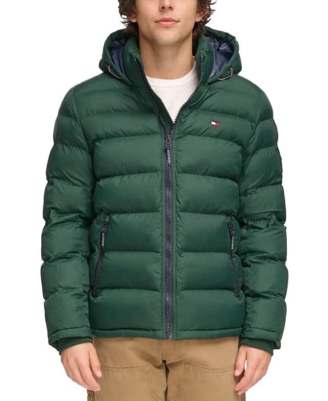 Tommy Hilfiger Erkek Quilted Şişme Mont - Yeşil L