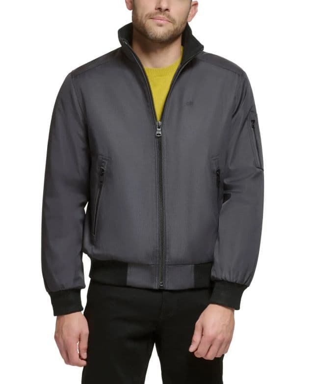 Calvin Klein - Klasik Ripstop Bomber Ceket - Gri S