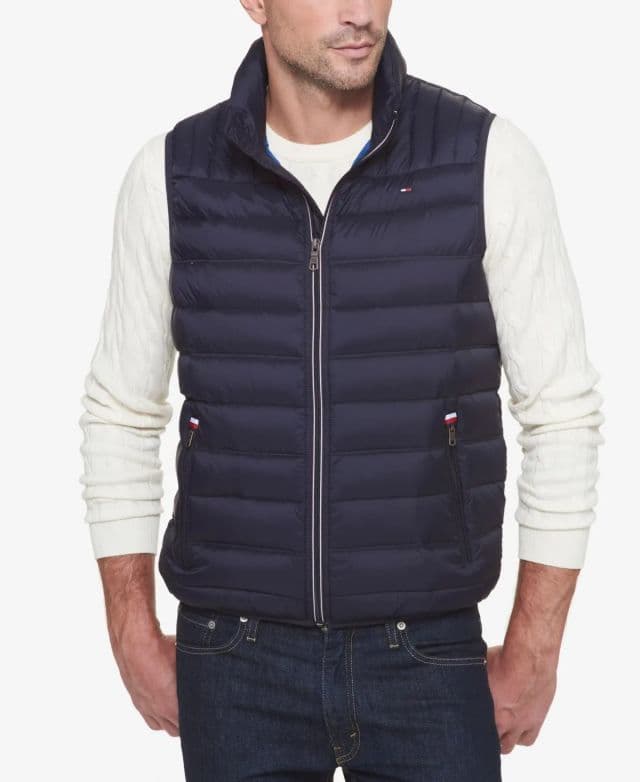 Tommy Hilfiger Men's Quilted Yelek - Midnight M