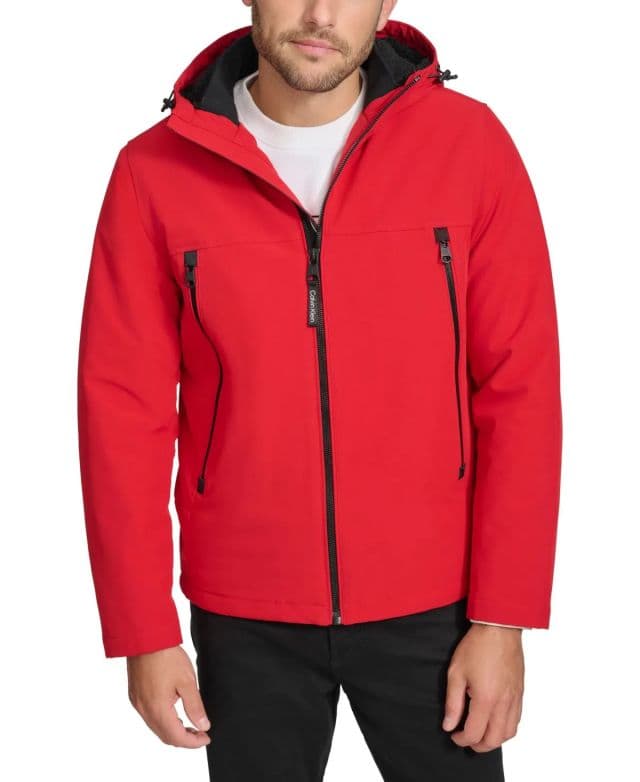 Calvin Klein - Erkek Sherpa Astarlı İnfinite Stretch Soft Shell Mont - True Red L