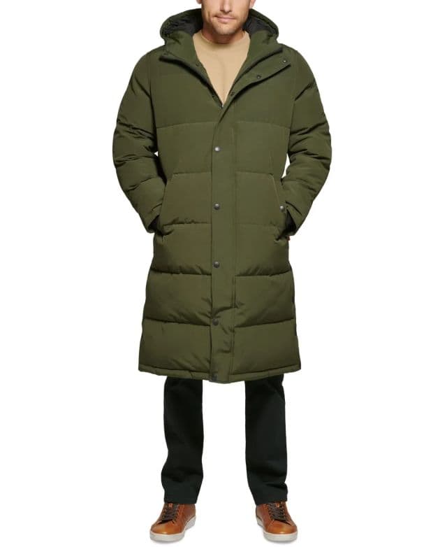 Levi's® Erkek Quilted Extra Long Parka Kaban - Yeşil 2XL