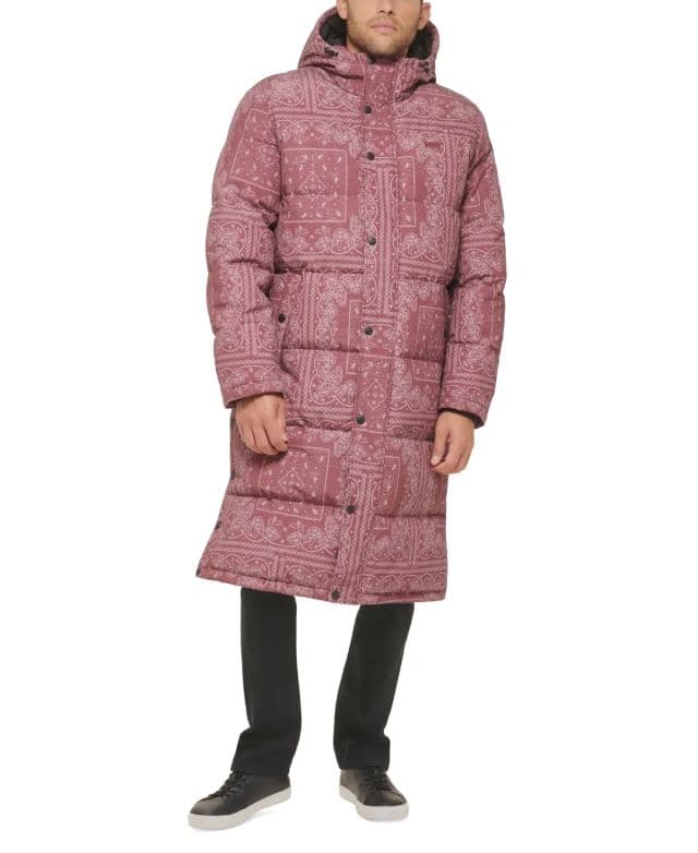 Levi's® Erkek Quilted Extra Long Parka Kaban - Pembe 2XL