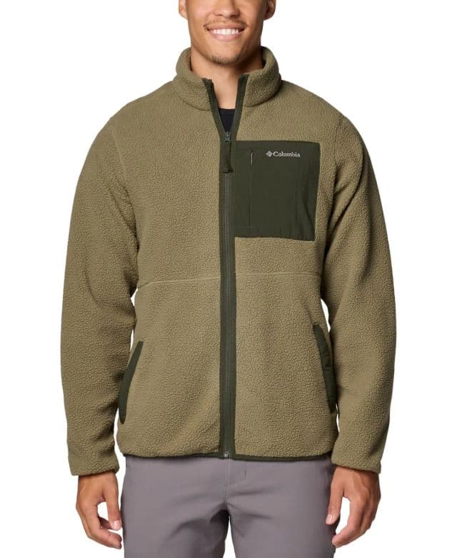 Columbia Erkek Kenton Park Full-Zip Polar Ceket - Stone Green/Shark 2XL