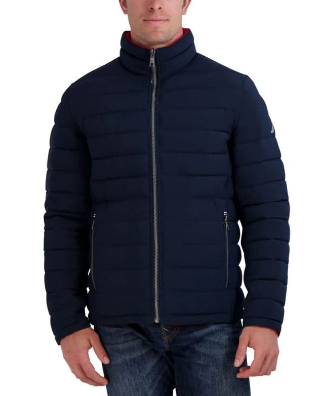 Nautica - Erkek Çevirilebilir Puffer Mont - Lacivert L