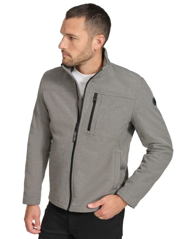 Calvin Klein - Infinite Stretch Soft Shell Ceket - Açık Gri XL