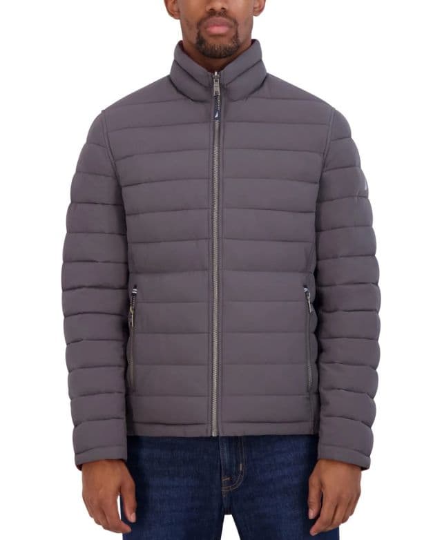 Nautica - Erkek Çevirilebilir Puffer Mont - Gri L