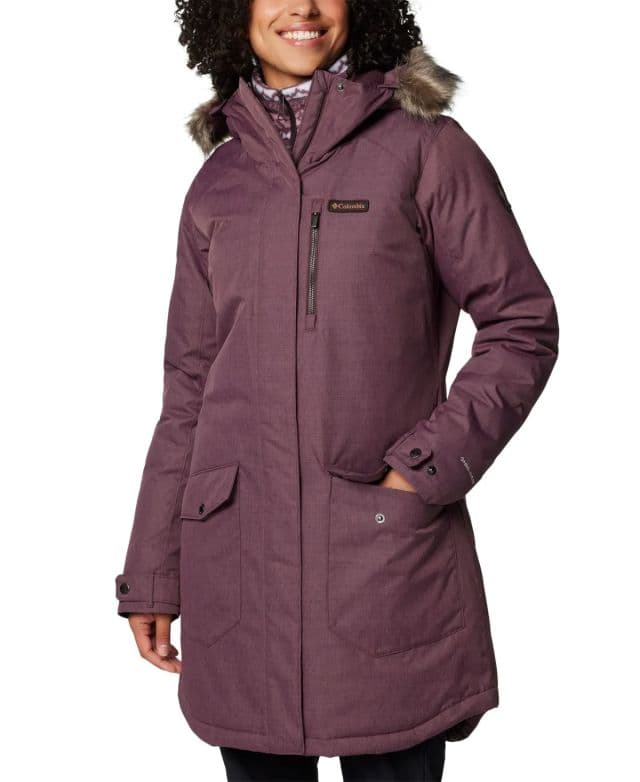 Columbia Kadın Suttle Mountain™ Uzun Yalıtımlı Kaban - Bordo XS