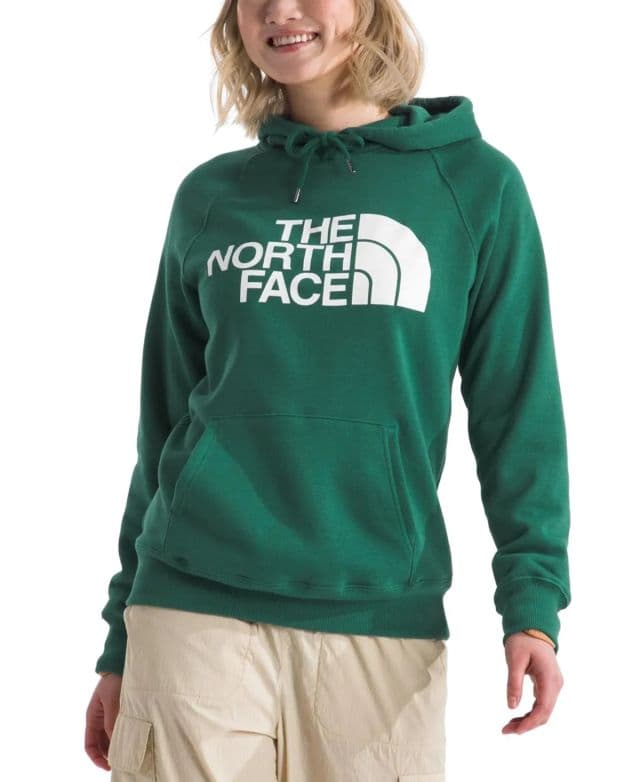 The North Face - Kadın Yarım Kubbe Polar Sweatshirt Kapşonlu - Evergreen XL
