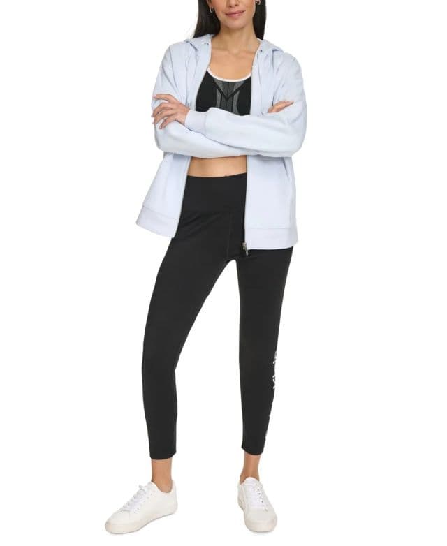 Calvin Klein - Kadın Kapüşonlu Polar Uzun Kollu Sweatshirt - Spray XS