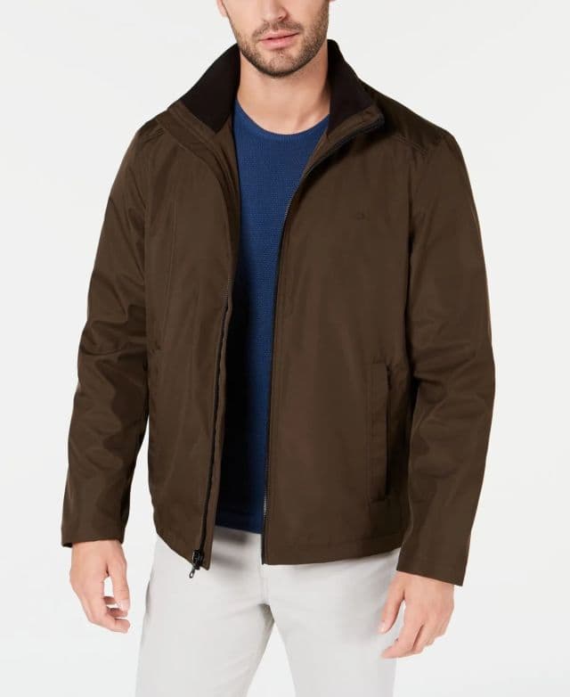 Calvin Klein - Erkek Klasik Midweight Ceket - Koyu Kahverengi L