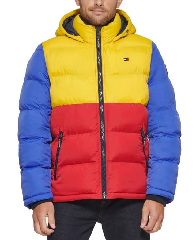 Tommy Hilfiger Erkek Quilted Şişme Mont - Color Therapy XL
