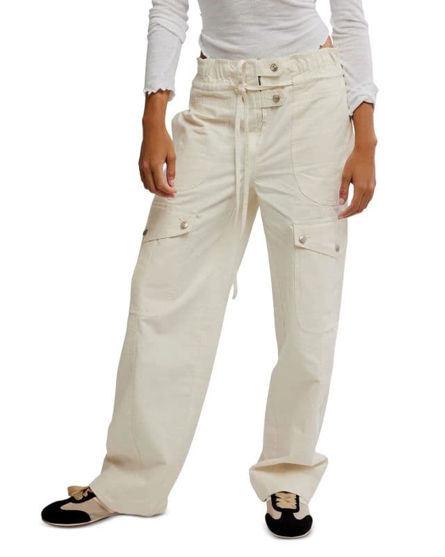 Free People Kadın Park Ave Pantolon - Beyaz XS