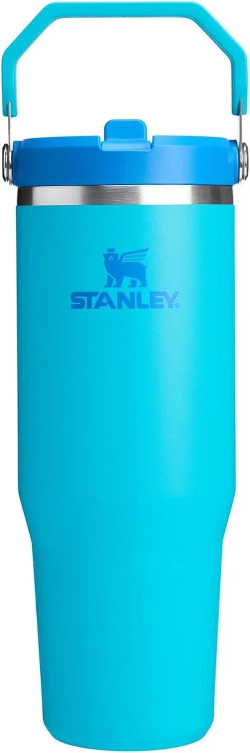 Stanley The Iceflow Flip Straw Pipetli Termos Bardak - 089 L - Gökyüzü Mavisi 0.89 L