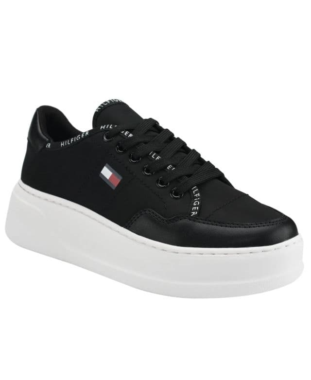 Tommy Hilfiger Kadın Grazie Hafif Bağcıklı Sneaker - Siyah 37