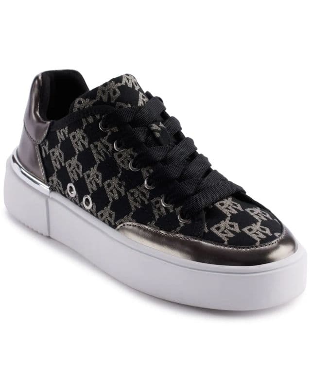 DKNY Kadın Bradley Lace-Up Sneakers - Siyah 42