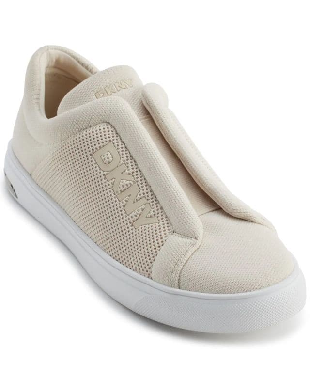 DKNY Kadın Abelina Knit Slip On Sneakers - Kemik Rengi 39