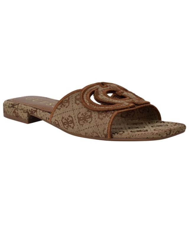 GUESS Kadın Tarishae One Band Quattro-G Slip On Terlik - Kahverengi 37