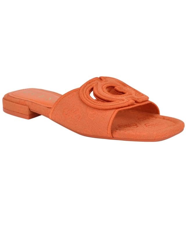 GUESS Kadın Tarishae One Band Quattro-G Slip On Terlik - Turuncu 37