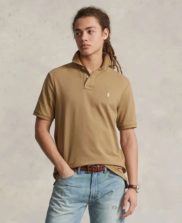 Polo Ralph Lauren Erkek Klasik Fit Pamuklu Polo Tişört - Kahverengi S