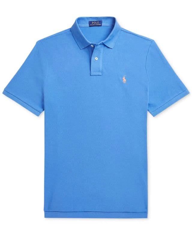 Polo Ralph Lauren Erkek Klasik Fit Pamuklu Polo Tişört - Mavi Orbit XS