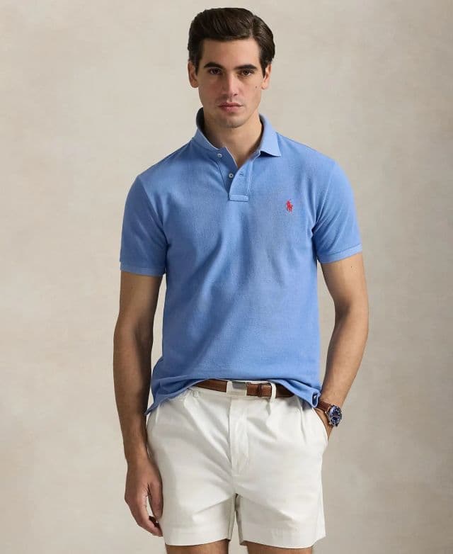 Polo Ralph Lauren Erkek Klasik Fit Pamuklu Polo Tişört - Kampüs Mavi XS