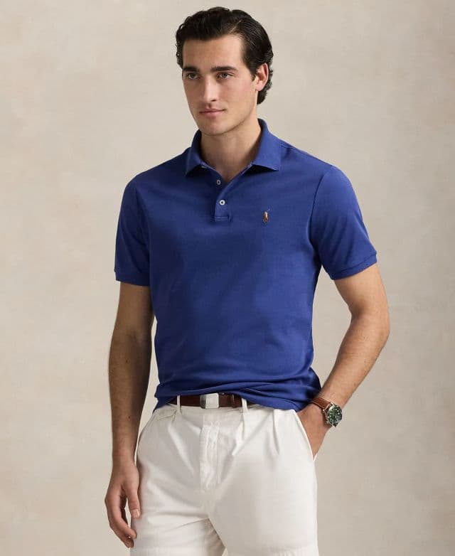 Polo Ralph Lauren Erkek Klasik Fit Soft Pamuklu Polo Tişört - Lacivert XS