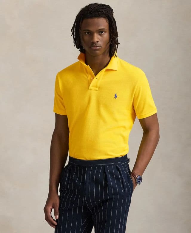 Polo Ralph Lauren Erkek Klasik Fit Pamuklu Polo Tişört - Sarı XS