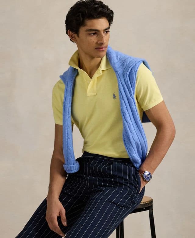 Polo Ralph Lauren Erkek Klasik Fit Pamuklu Polo Tişört - Resort Sarı XS