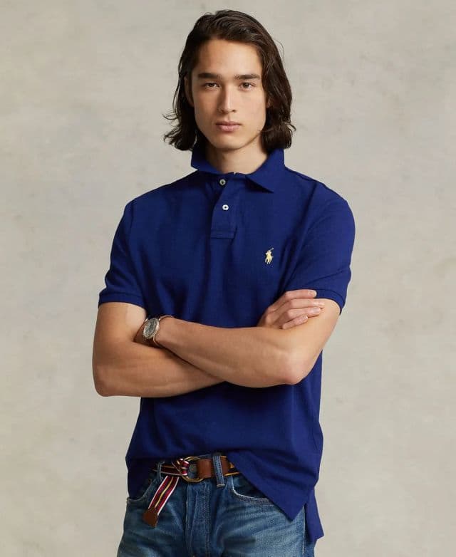 Polo Ralph Lauren Erkek Klasik Fit Mesh Polo Tişört - Royal Lacivert XS