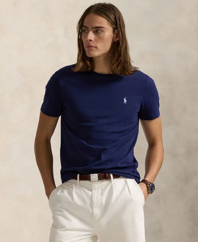 Polo Ralph Lauren Erkek Klasik Kesim Yuvarlak Yaka Tişört - Lacivert XS