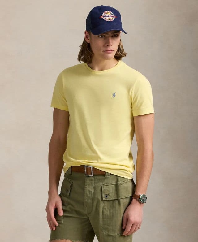 Polo Ralph Lauren Erkek Klasik Kesim Yuvarlak Yaka Tişört - Resort Sarı XS