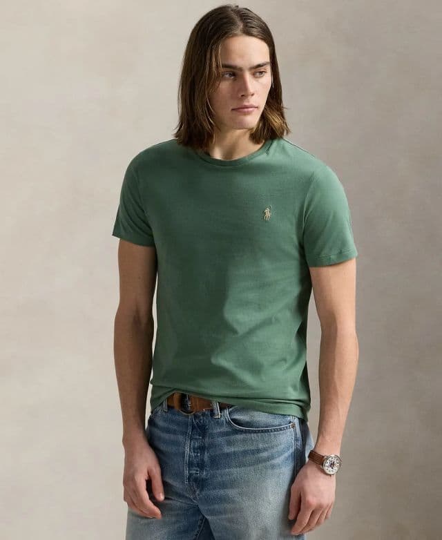 Polo Ralph Lauren Erkek Klasik Kesim Yuvarlak Yaka Tişört - Pastel Yeşil XS