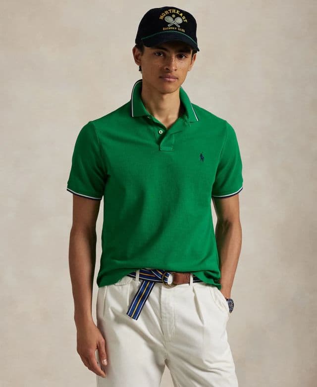 Polo Ralph Lauren Erkek Mesh Polo Tişört - Yeşil XS