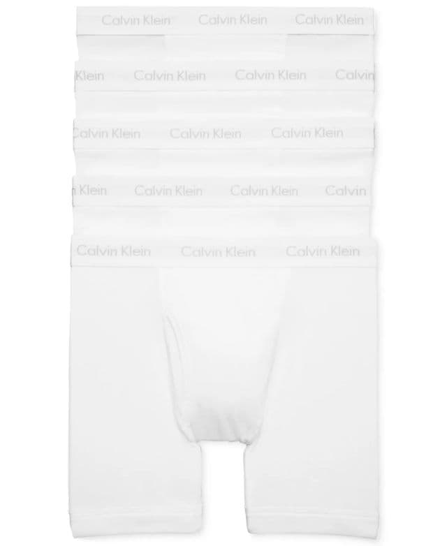 Calvin Klein Erkek 5'li Paket Pamuklu Klasik Boxer  - Beyaz M
